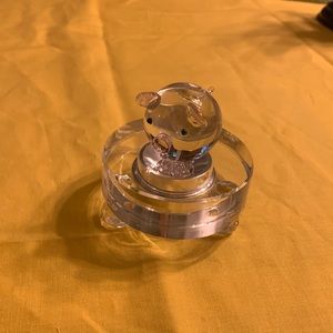 Glass pig art Clear glass